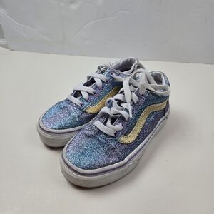 Vans Old Skool Kids Ombre Glitter Lace Up Sneaker Shoes Size 12